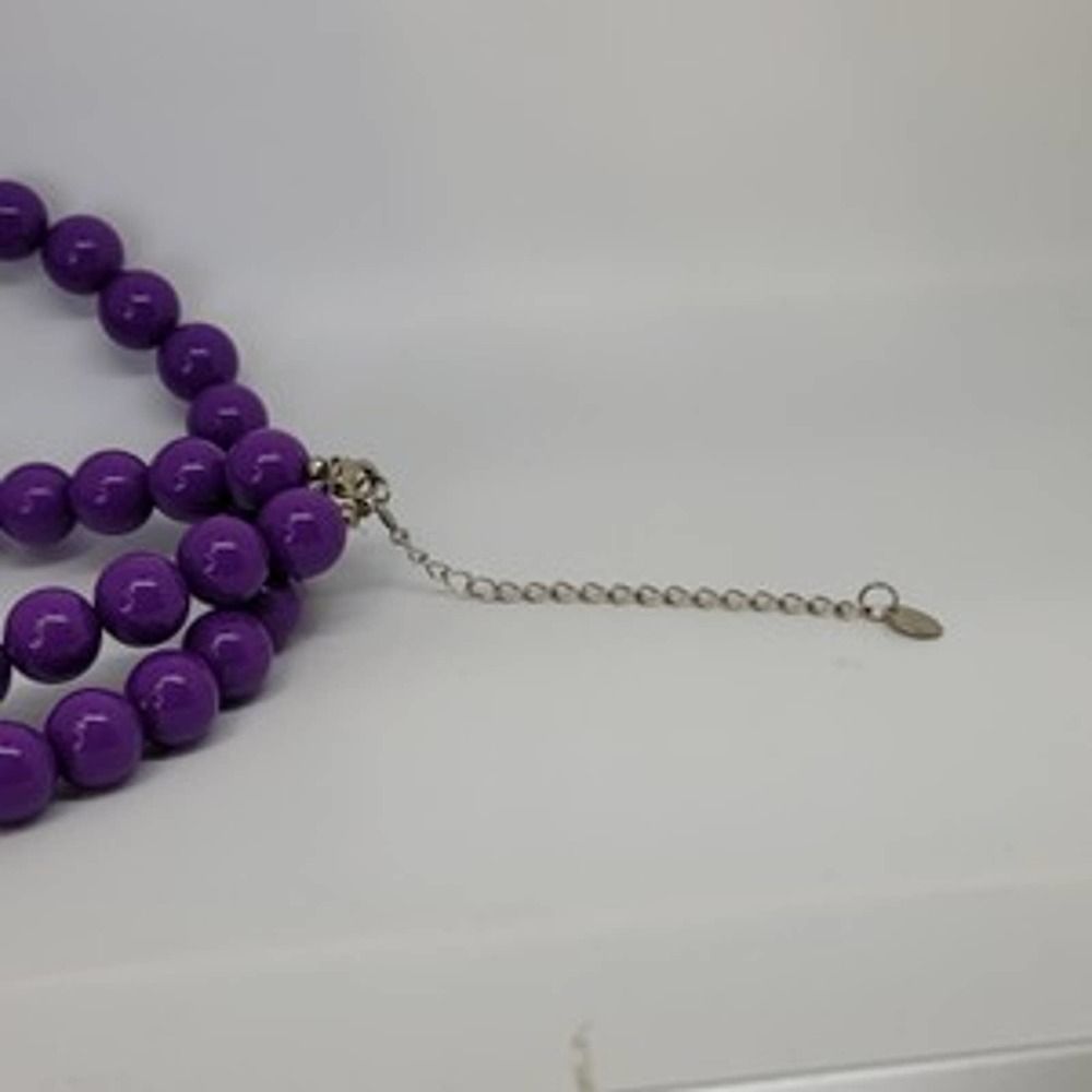 Vintage Claire's 30 inch Purple Bead Strand Necklace - Picture 3 of 5
